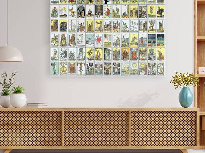 Artistic Collage Featuring Iconic Major Arcana Imagery from the Rider-Waite Tarot Deck Symbolizing Archetypes of the Fool’s Journey and the Spiritual Quest for Transformation and Self-Discovery by History In Your Home