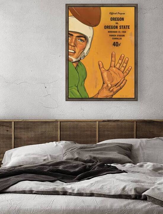 1958 Oregon vs. Oregon State Football Cover Art Remix by Row One Brand