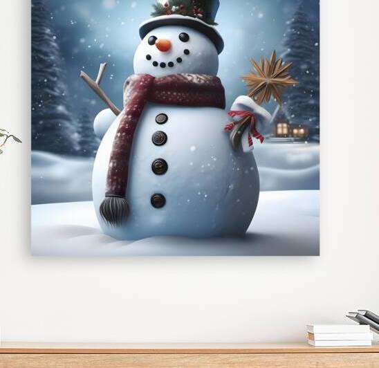 Festive Snowman in Winter Wonderland by Fab Haven