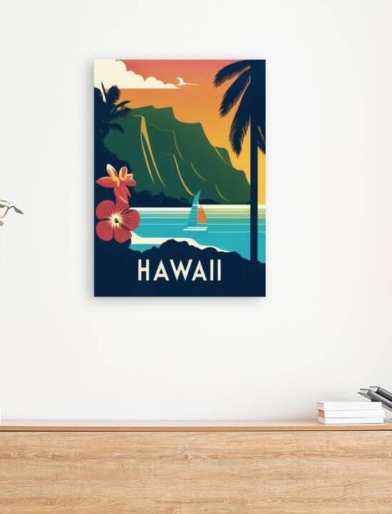 Hawaii vintage travel poster by DELPHIMAGES