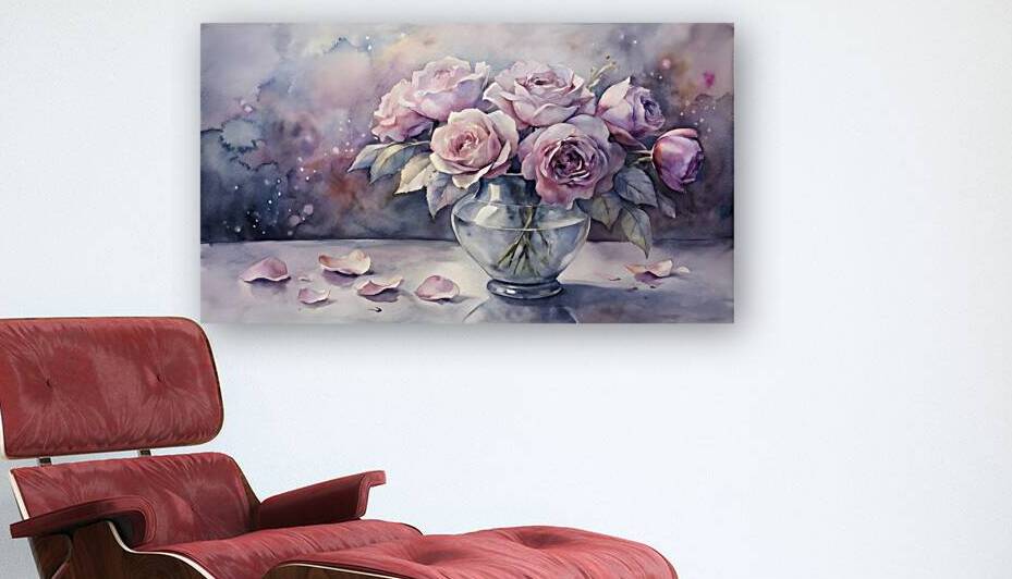 Good night in Watercolor: Nostalgic Roses with Haunting Beauty by tekooo store