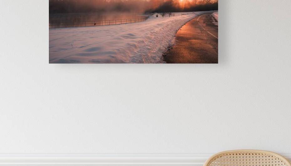 Snowfall and Sunrise on Trexler Memorial Park by Jason Fink