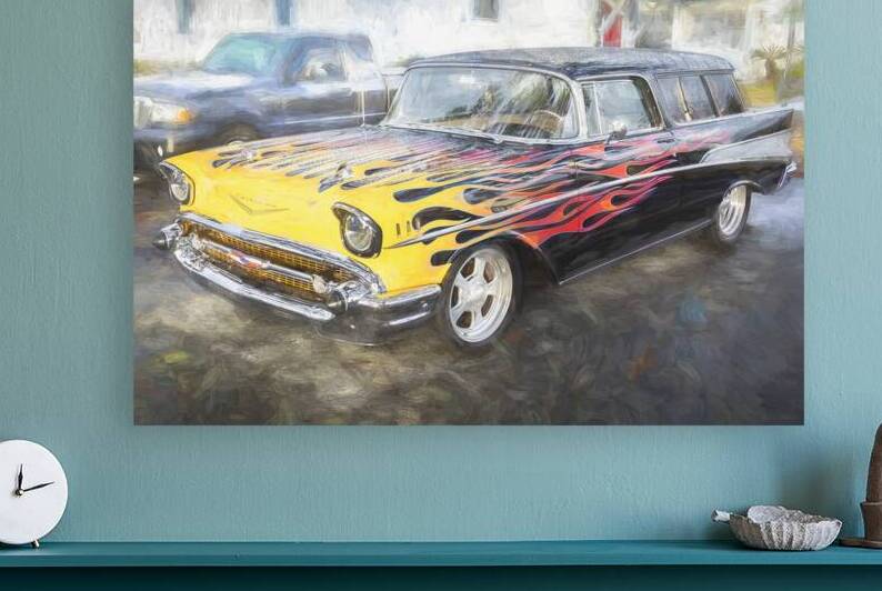1957 Black Chevrolet Bel Air Nomad Station Wagon X12 4 by Rich Franco