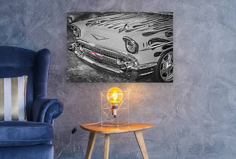 1957 Black Chevrolet Bel Air Nomad Station Wagon X12 6 by Rich Franco