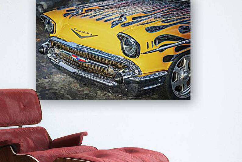 1957 Black Chevrolet Bel Air Nomad Station Wagon X12 7 by Rich Franco