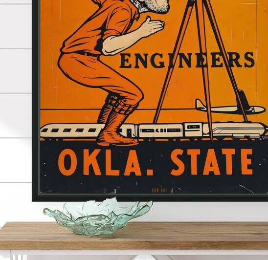 Oklahoma State Engineers Art by Row One Brand