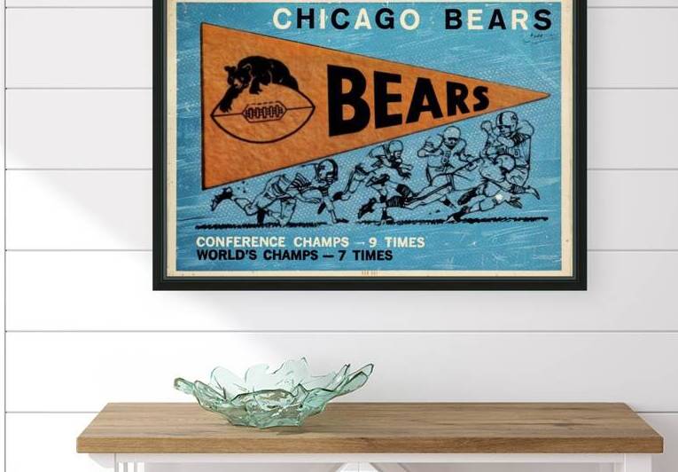 1959 Chicago Bears Topps Card Art by Row One Brand