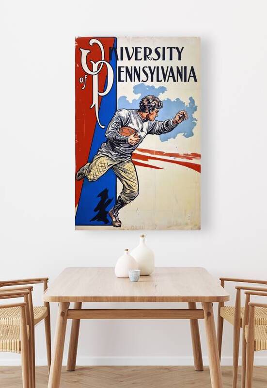 Early 1900s Penn Football Art by Row One Brand