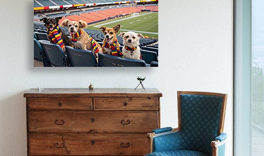 Dog and Cat Football Fun Vibrant Jerseys Global Flags by ClikChik