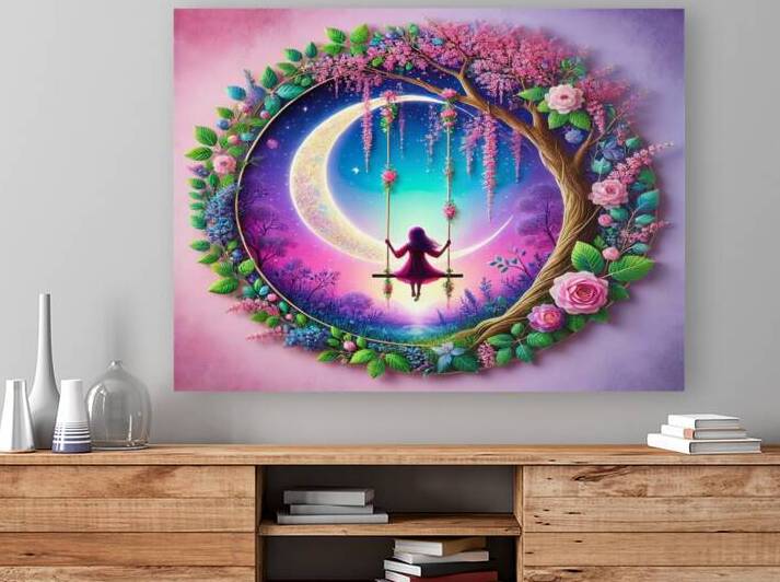 Celestial Swing: A Journey into Fantasy by ahmed farhat