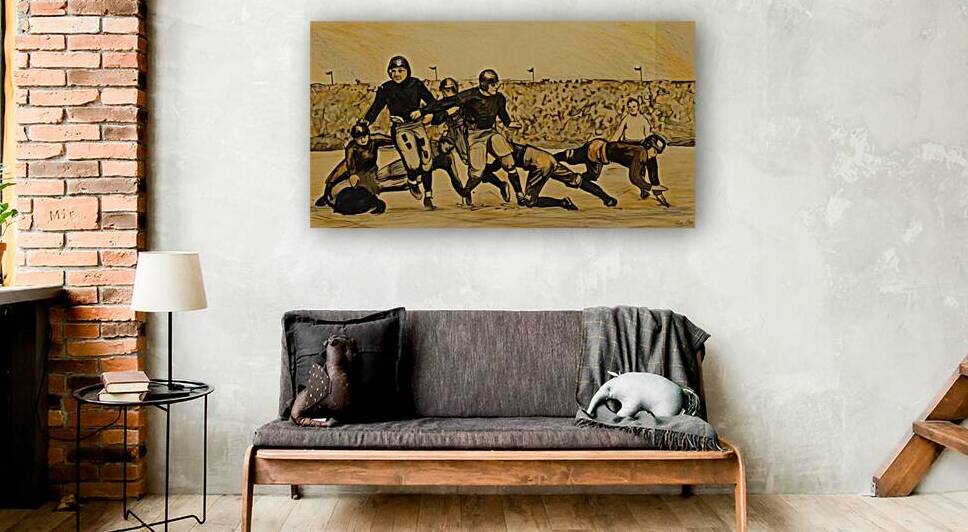 1922 Football Art Remix by Row One Brand