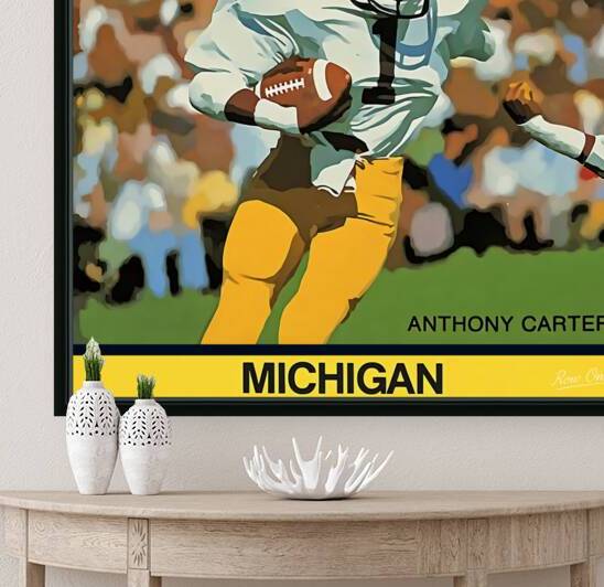 1983 Michigan Football Anthony Carter Art by Row One Brand
