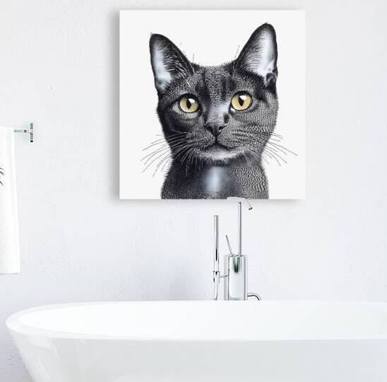 Elegant Cat Dot Art Illustration by Fab Haven
