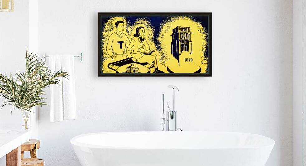 vintage toledo campus art by Row One Brand