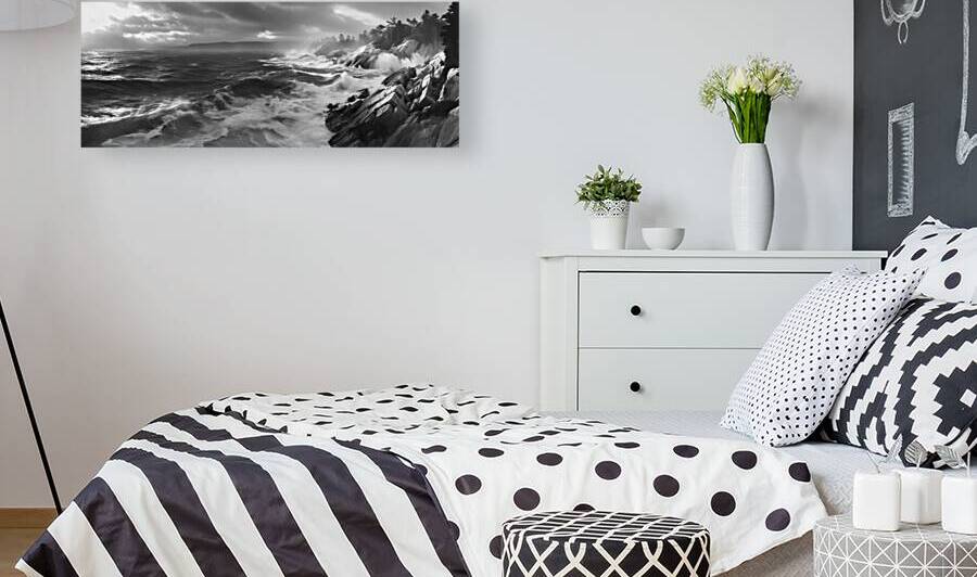 Atlantic Storm Off The Maine Coast BW by Frank Wilson