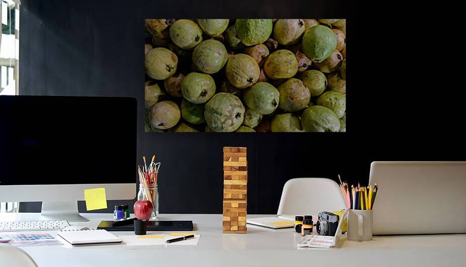 Natural Guava Fruit Pile at Market by urbancamshot