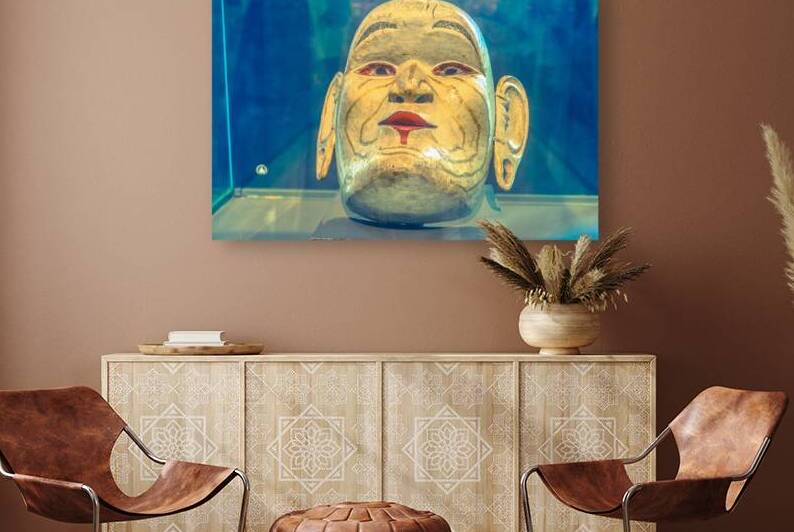 Ancient Barong Landung Jero Luh Mask Display by urbancamshot