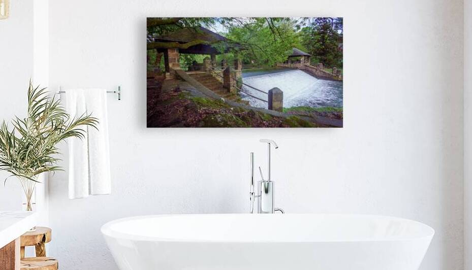 Monocacy Park Stone Pavilions and Waterfall by Jason Fink