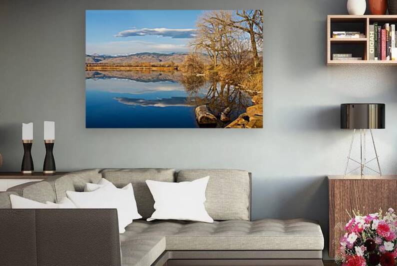 Colorado Rocky Mountain Lake Reflection View by Bo Insogna