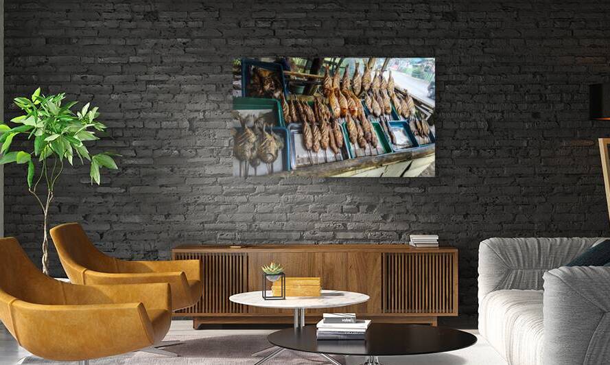 Freshly Grilled Fish Display at Street Market by urbancamshot