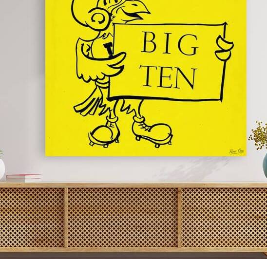 Vintage Iowa Big Ten Art by Row One Brand