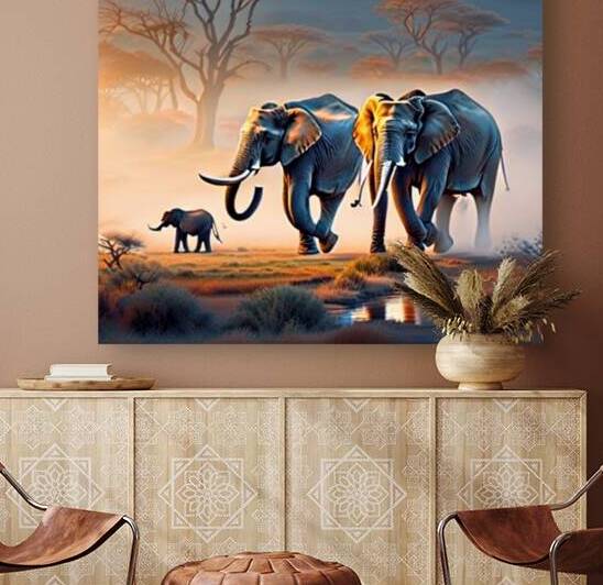 Elephants at Dusk by The pinnacle of unique design