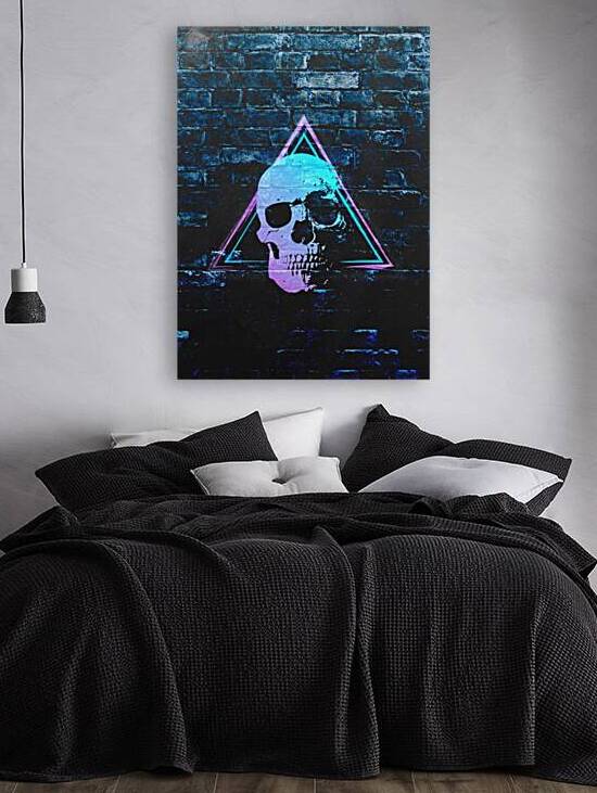 Skull on the wall by Kiyo Arts