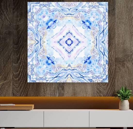 Abstract Blue Lavender Kaleidoscope Flow by Catriona Roberts Nature Photography and Designs