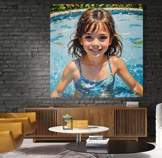 Joyful Summer Splash Portrait by Fab Haven