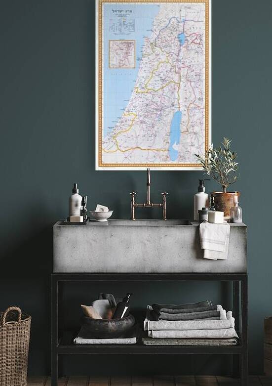 Historical Map of Eretz Israel or Palestine from 640 BCE to 333 CE Depicting Tribal Divisions Holy Cities and Regions During the Second Temple Period and the Eras of the Mishnah and Talmud by History In Your Home