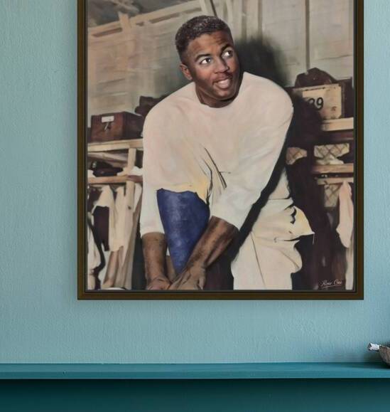 Jackie Robinson Dodgers Locker Room Art by Row One Brand