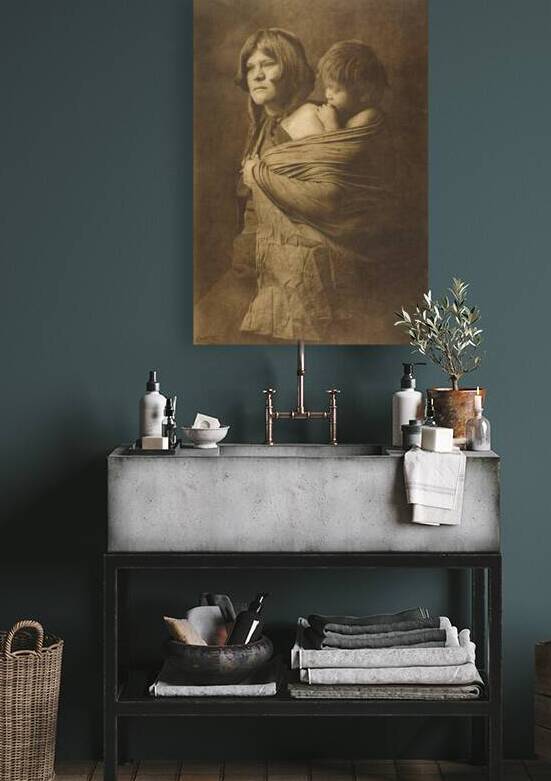 A Hopi  Mother by Edward S. Curtis 1921 by ValergeneArt