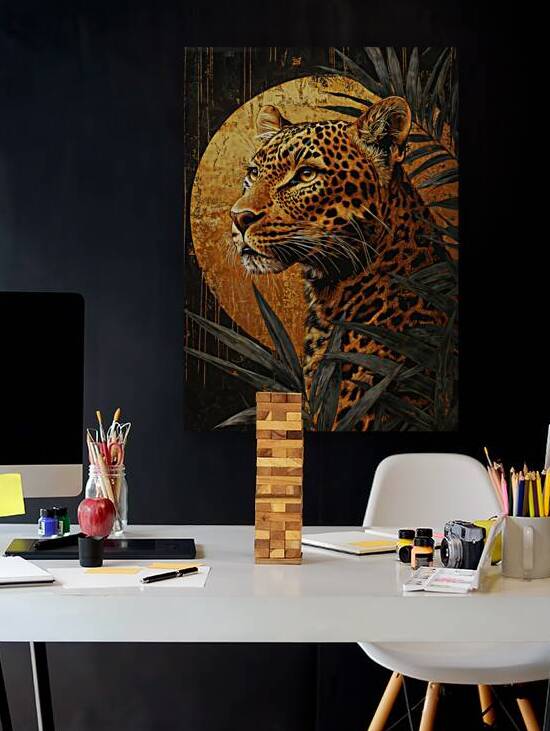 Majestic Leopard – Golden Jungle Elegance by Anne Laure GOUPIL