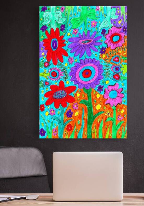 Abstract Flowers on a Coloured Background by Catriona Roberts Nature Photography and Designs