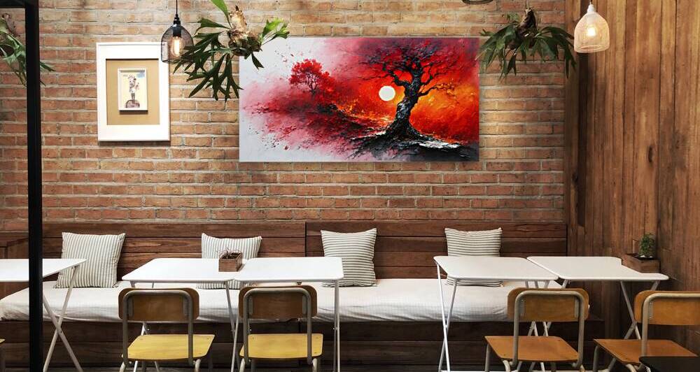 Fiery Sunset Landscape by NurpuArt