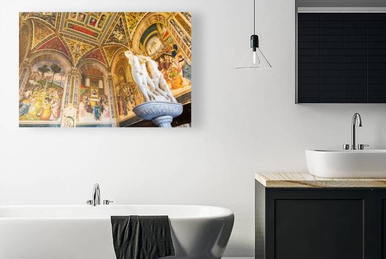 Siena Italy   interior of the Piccolomini library located in th by Paolo Modena