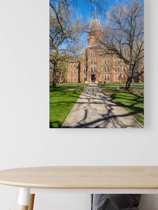 Facade of iconic University Hall on the Oval at OSU in Columbus  by Steve Heap