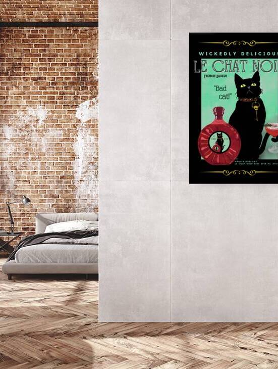 Le Chat Noir French Liqueur Vintage Print by Tricky Rabbit Art