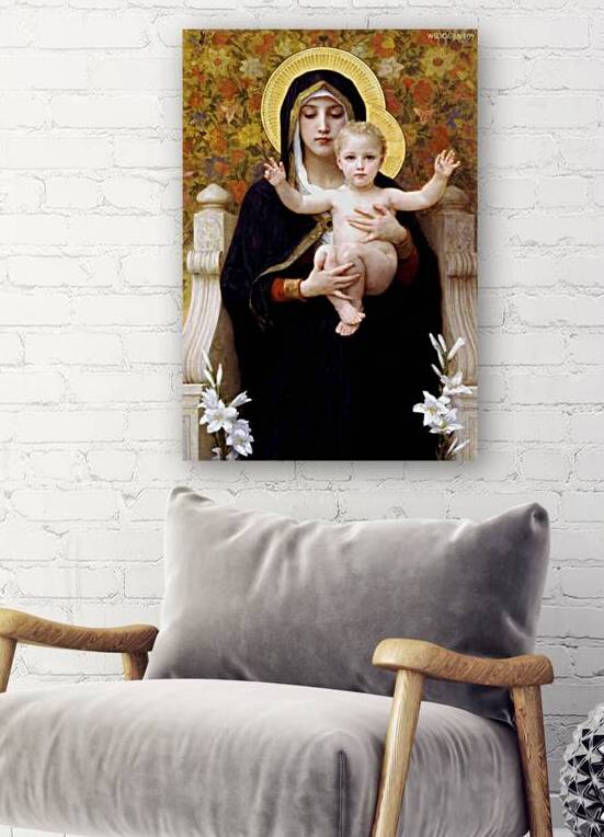 william-adolphe bouguereau - The Virgin of the Lilies . 1899 by Wirla