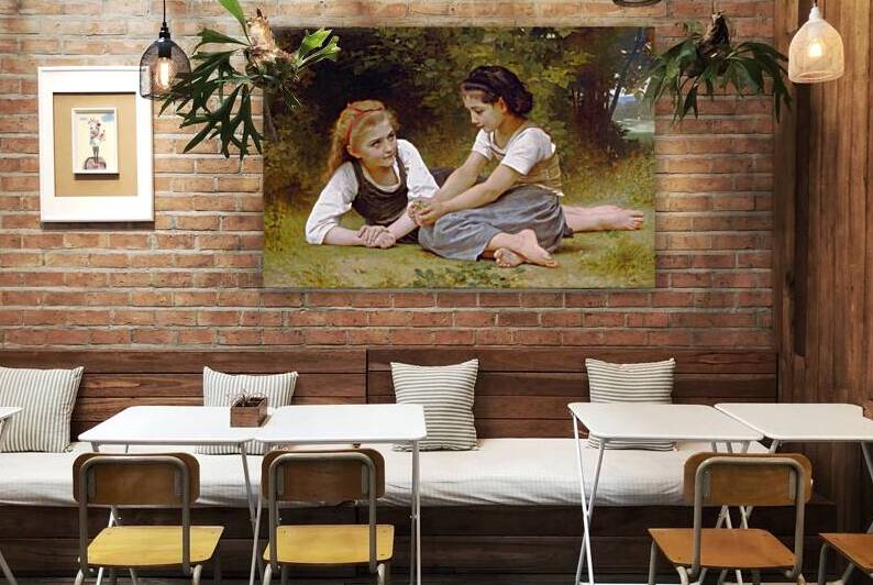 William-Adolphe Bouguereau - The Nut Gatherers . Les Noisettes . 1882 by Wirla