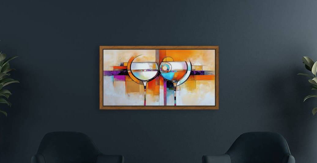 Kissing Wine Glasses by HueZo