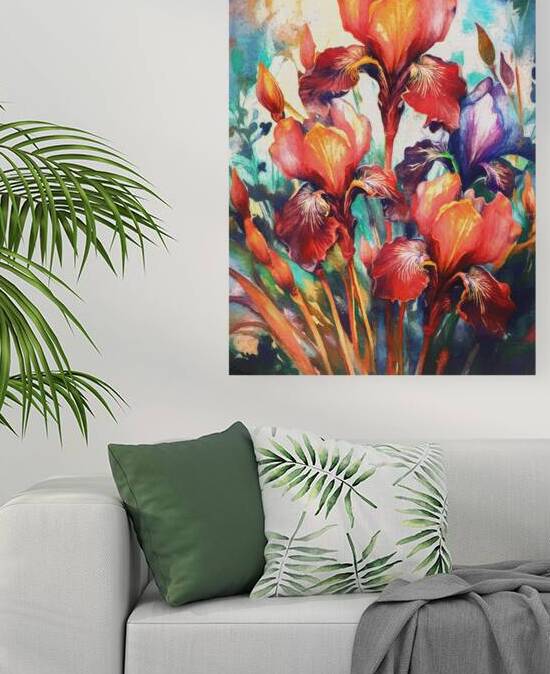 COLOURFUL IRISES by Thea Menagh