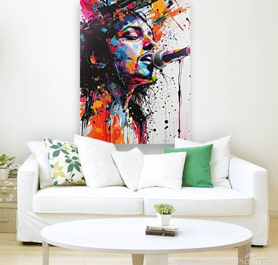 Vibrant Portrait of a Singer in a Burst of Color by REALLY