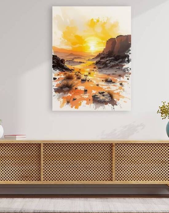 Desert Sunset: A Vivid Scene of Sand and Sky by REALLY