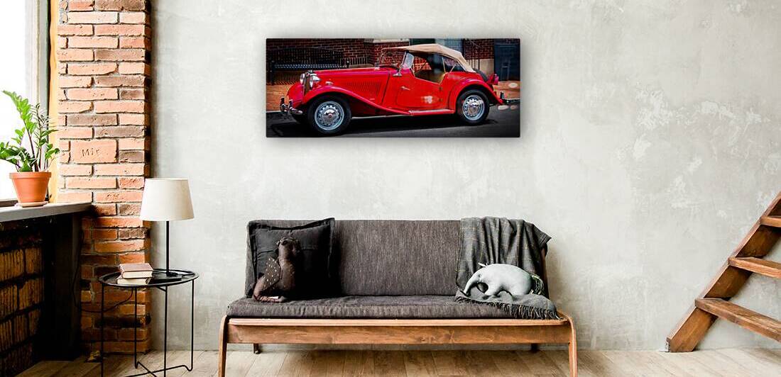 1950s Red British Roadster Convertible Classic Car Elegance by Shelia Hunt Photography
