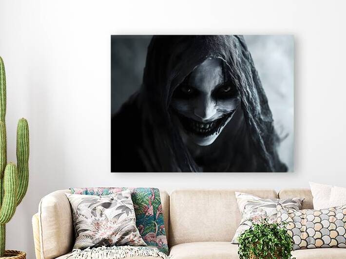 Haunted Smiling Ghost in Darkness by Fab Haven