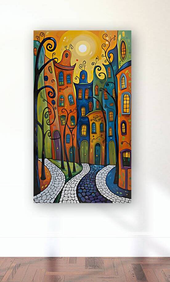 Whimsical Streets of Sunlit Dreams by WallArtShow