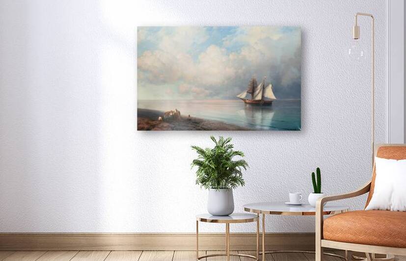 Ivan  Aivazovsky - Calm early evening sea . 1884 by Wirla