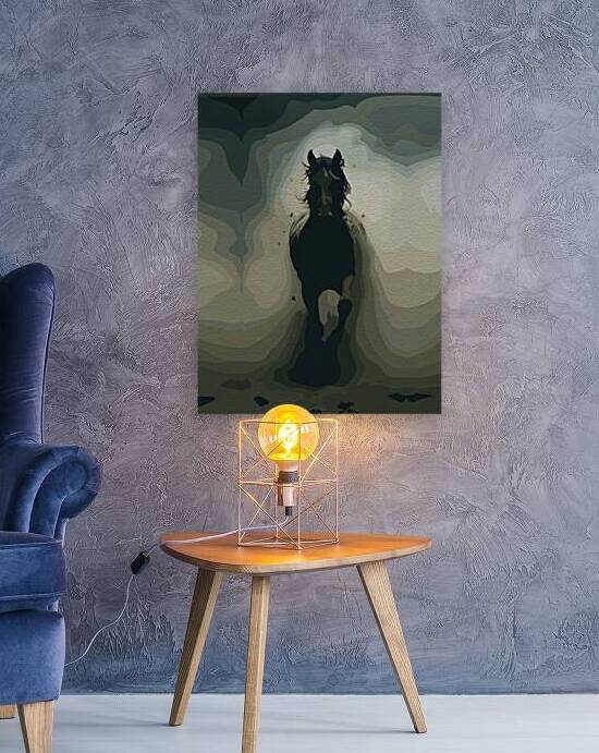 Powerful Black Stallion in Motion by Ramy Salah Hefny