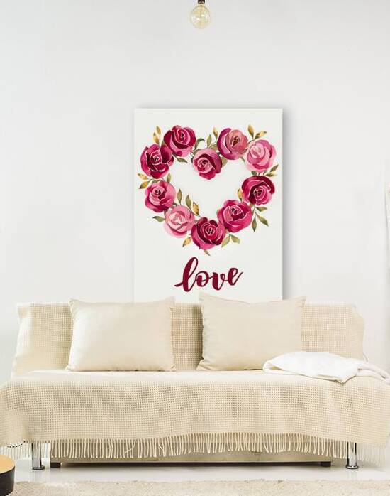 Romantic Floral Valentines Day Decor by Chic Art